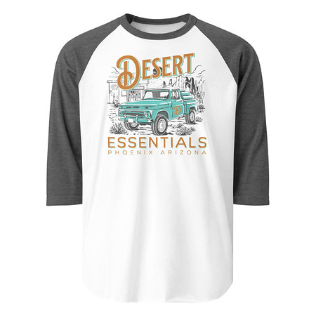 [ID: 233-G489] desert Unisex 3/4 Sleeve Raglan Shirt