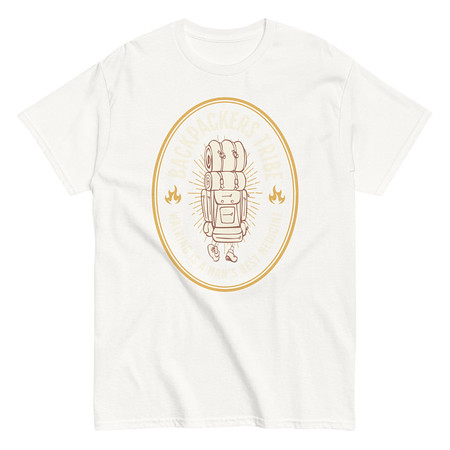 [ID: 438-G125] Backpackers Tribe - Adventure Badge Unisex Classic Tee