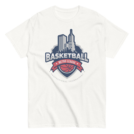 [ID: 438-G149] Basketball Sports Logo Unisex Classic Tee
