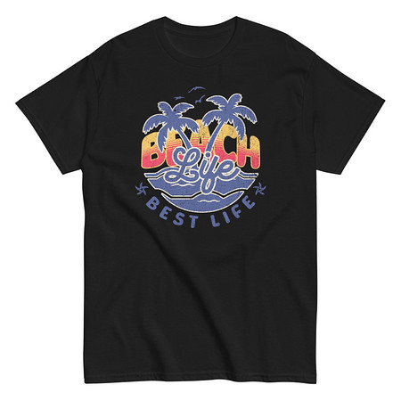 [ID: 438-G168] Beach Life Best Life Unisex Classic Tee