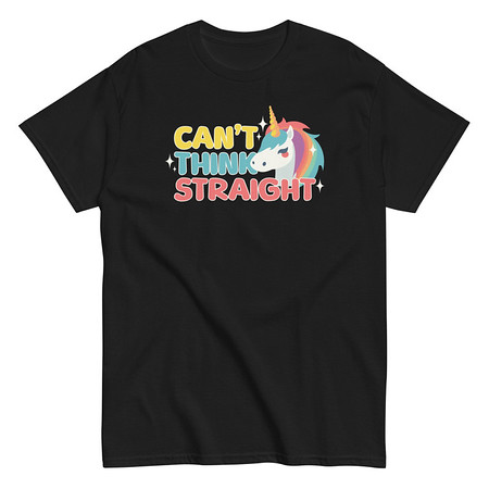 [ID: 438-G328] Can't Think Straight (2) Unisex Classic Tee