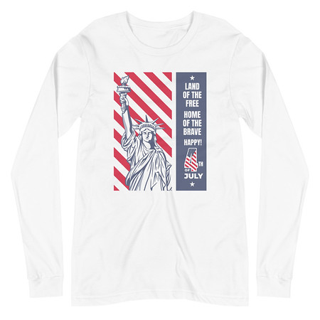 [ID: 356-G8] 4th of July Unisex Long Sleeve Tee