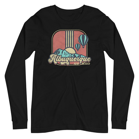 [ID: 356-G36] Albuquerque - Retro Hot Air Baloon Unisex Long Sleeve Tee