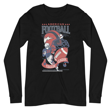 [ID: 356-G68] American Football - Athletic College League Unisex Long Sleeve Tee