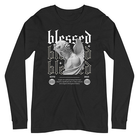 [ID: 356-G81] Angel Unisex Long Sleeve Tee