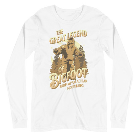 [ID: 356-G206] Bigfoot Legend  - Appalachian Forest Unisex Long Sleeve Tee