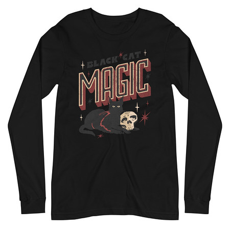 [ID: 356-G214] Black Cat Magic Unisex Long Sleeve Tee