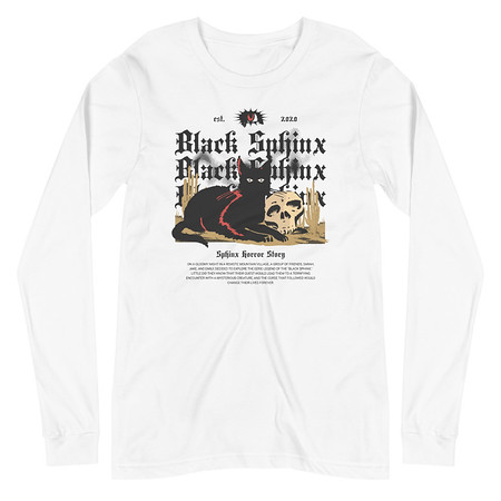 [ID: 356-G230] Black Sphinx Unisex Long Sleeve Tee
