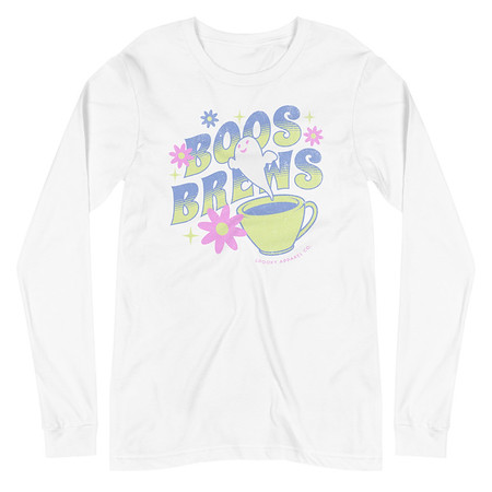 [ID: 356-G254] Boos + Brews - Halloween Unisex Long Sleeve Tee