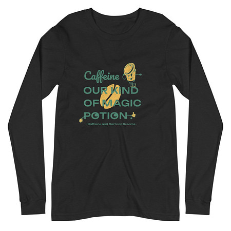 [ID: 356-G307] Caffeine Cartoon Unisex Long Sleeve Tee