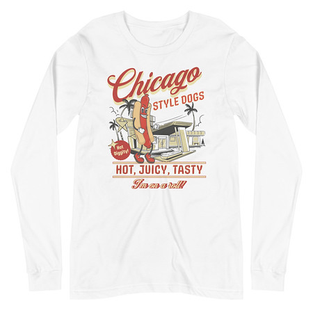 [ID: 356-G364] Chicago Style Hot Dogs Unisex Long Sleeve Tee