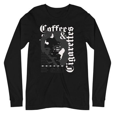 [ID: 356-G392] Coffee & Cigarettes Unisex Long Sleeve Tee