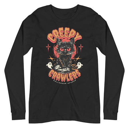 [ID: 356-G437] Creepy Crawlers Halloween Unisex Long Sleeve Tee