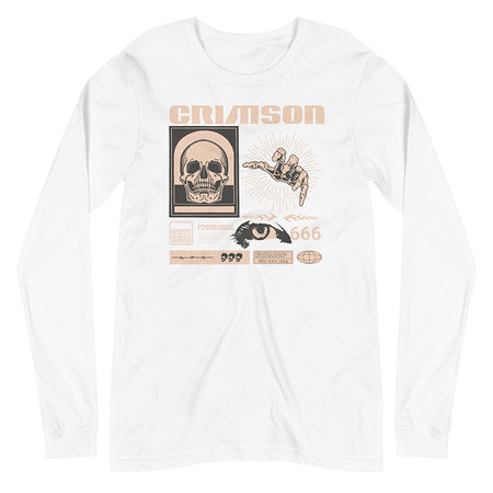[ID: 356-G438] Crimson Unisex Long Sleeve Tee