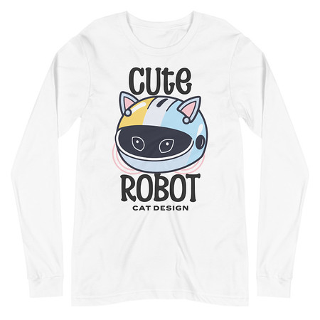 [ID: 356-G451] Cute Cat - AI Unisex Long Sleeve Tee