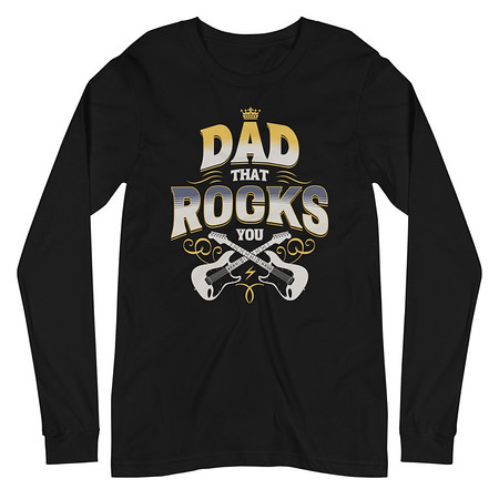 [ID: 356-G460] Dad That Rocks You - Electric Guitar Unisex Long Sleeve Tee