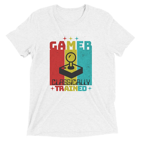 [ID: 162-G5] 25 Years of Being A Gamer Unisex Tri-Blend T-Shirt