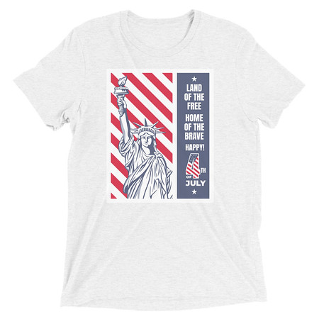 [ID: 162-G8] 4th of July Unisex Tri-Blend T-Shirt