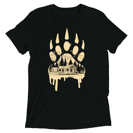 [ID: 162-G14] A Beary Good Home Unisex Tri-Blend T-Shirt