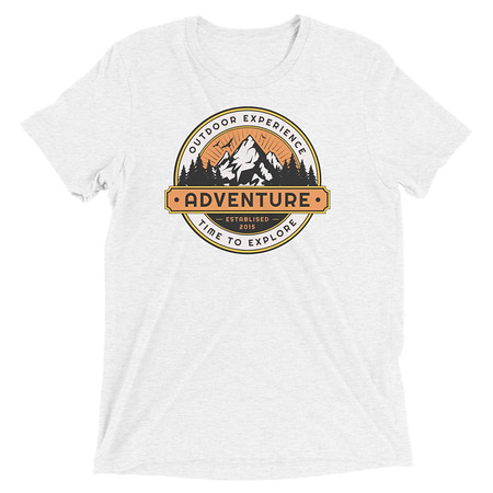 [ID: 162-G26] Adventure - Outdoor Mountain Unisex Tri-Blend T-Shirt