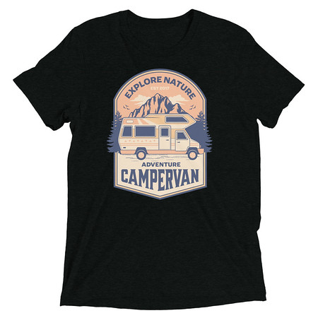 [ID: 162-G29] Adventure Campervan - Outdoor Unisex Tri-Blend T-Shirt