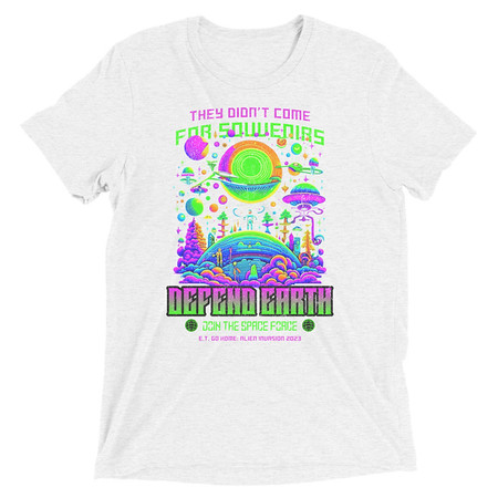 [ID: 162-G38] Alien Invasion Unisex Tri-Blend T-Shirt