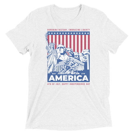 [ID: 162-G58] AMERICA (2) Unisex Tri-Blend T-Shirt