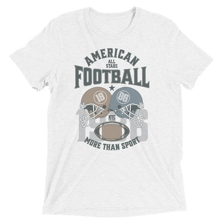 [ID: 162-G64] American All Star Football - Sports Helmet Unisex Tri-Blend T-Shirt