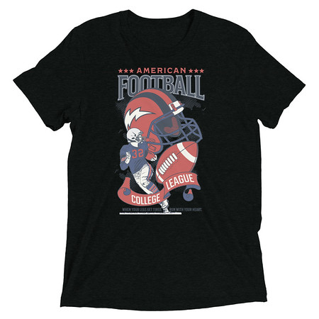 [ID: 162-G68] American Football - Athletic College League Unisex Tri-Blend T-Shirt