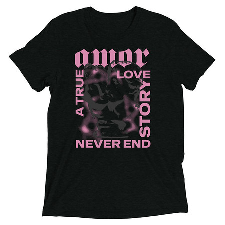 [ID: 162-G77] Amor Unisex Tri-Blend T-Shirt