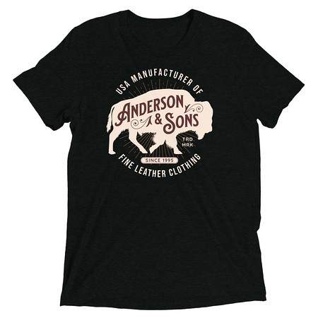 [ID: 162-G80] Anderson & Sons Leather Clothing - Buffalo Unisex Tri-Blend T-Shirt