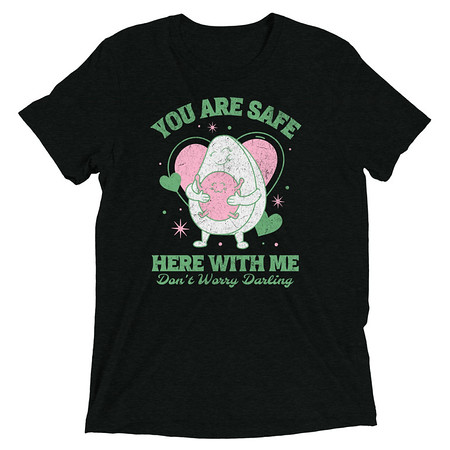 [ID: 162-G118] Avo Love - Typographic Cartoon Streetwear Unisex Tri-Blend T-Shirt