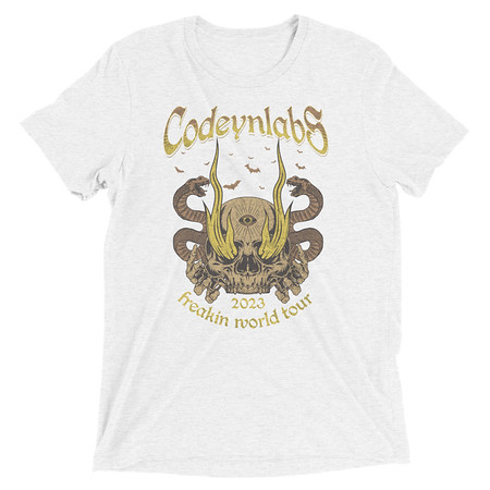 [ID: 162-G137] Band Merchandise Tour Illustration Unisex Tri-Blend T-Shirt