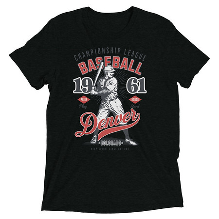 [ID: 162-G140] Baseball Championship League - University Sports Team Unisex Tri-Blend T-Shirt