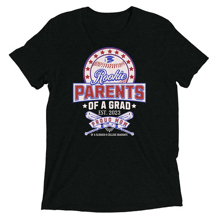 [ID: 162-G143] Baseball Mom Of A Graduate Unisex Tri-Blend T-Shirt