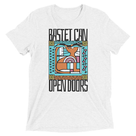[ID: 162-G150] Bastet can Open Doors Unisex Tri-Blend T-Shirt