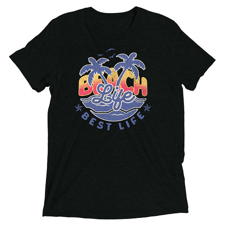 [ID: 162-G168] Beach Life Best Life Unisex Tri-Blend T-Shirt