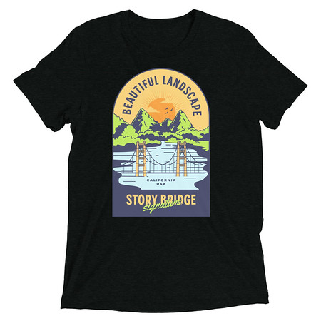 [ID: 162-G172] Beautiful Landscape - Outdoor Unisex Tri-Blend T-Shirt