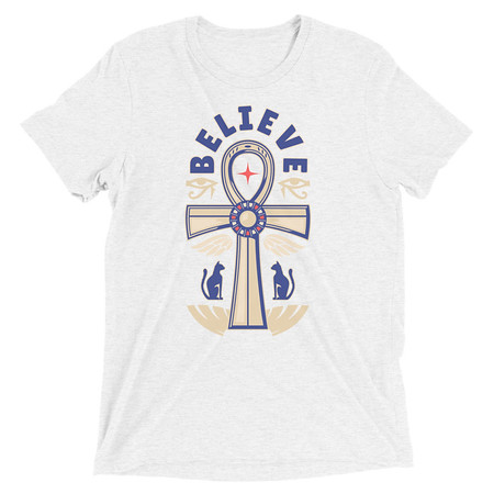 [ID: 162-G178] Believe  - Faith Symbol Unisex Tri-Blend T-Shirt