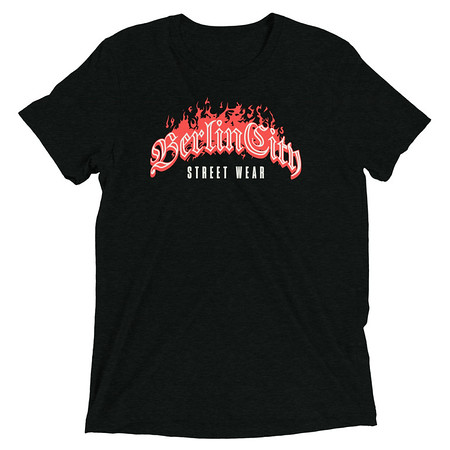 [ID: 162-G183] Berlin City Streetwear - Fire Unisex Tri-Blend T-Shirt