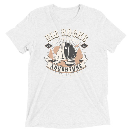 [ID: 162-G203] Big Rocks Climbing - Outdoor Adventure Unisex Tri-Blend T-Shirt