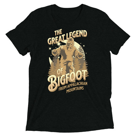 [ID: 162-G206] Bigfoot Legend  - Appalachian Forest Unisex Tri-Blend T-Shirt