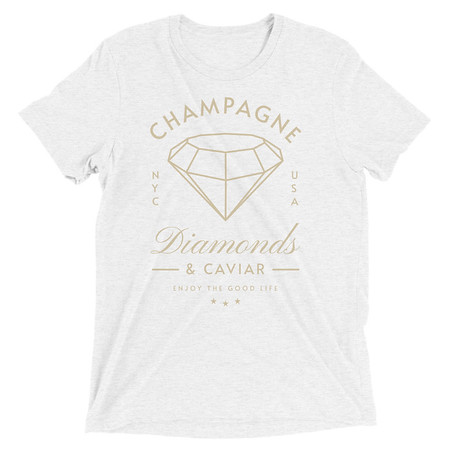 [ID: 162-G215] Black Diamonds - Elegant Unisex Tri-Blend T-Shirt