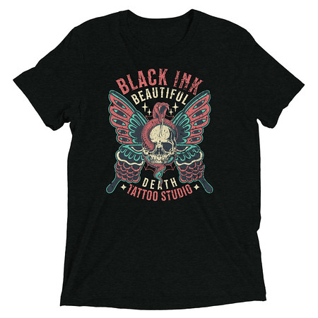 [ID: 162-G225] BLACK INK TATTOO Unisex Tri-Blend T-Shirt