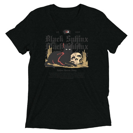[ID: 162-G230] Black Sphinx Unisex Tri-Blend T-Shirt