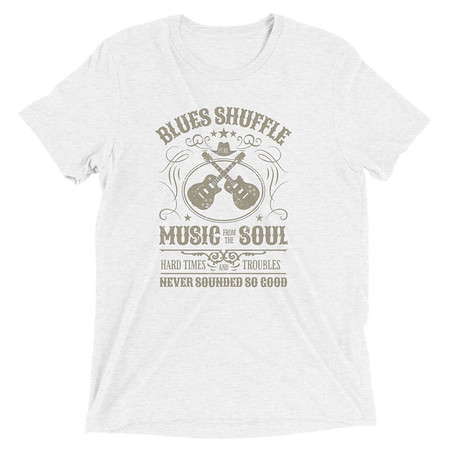 [ID: 162-G243] Blues Music from the Soul - Guitar Unisex Tri-Blend T-Shirt
