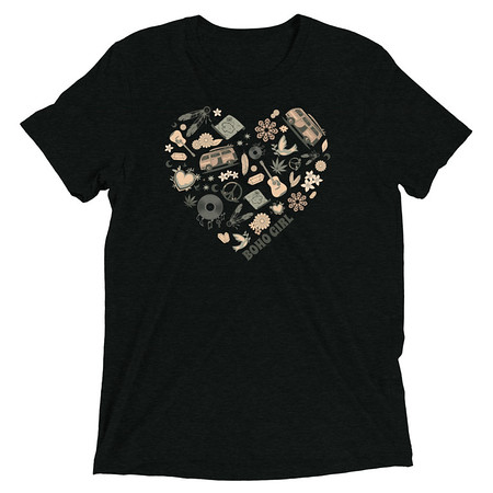 [ID: 162-G248] Boho Girl Poster Unisex Tri-Blend T-Shirt