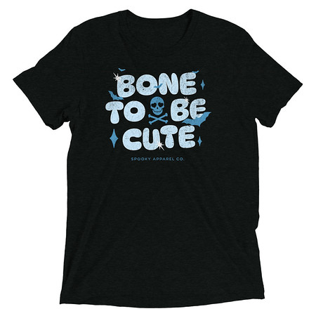 [ID: 162-G250] Bone To Be Cute - Halloween Unisex Tri-Blend T-Shirt