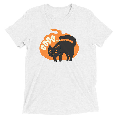 [ID: 162-G251] Boo - Scay Cute Cat Unisex Tri-Blend T-Shirt