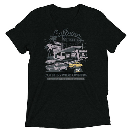 [ID: 162-G308] Caffeine Cruisers Unisex Tri-Blend T-Shirt